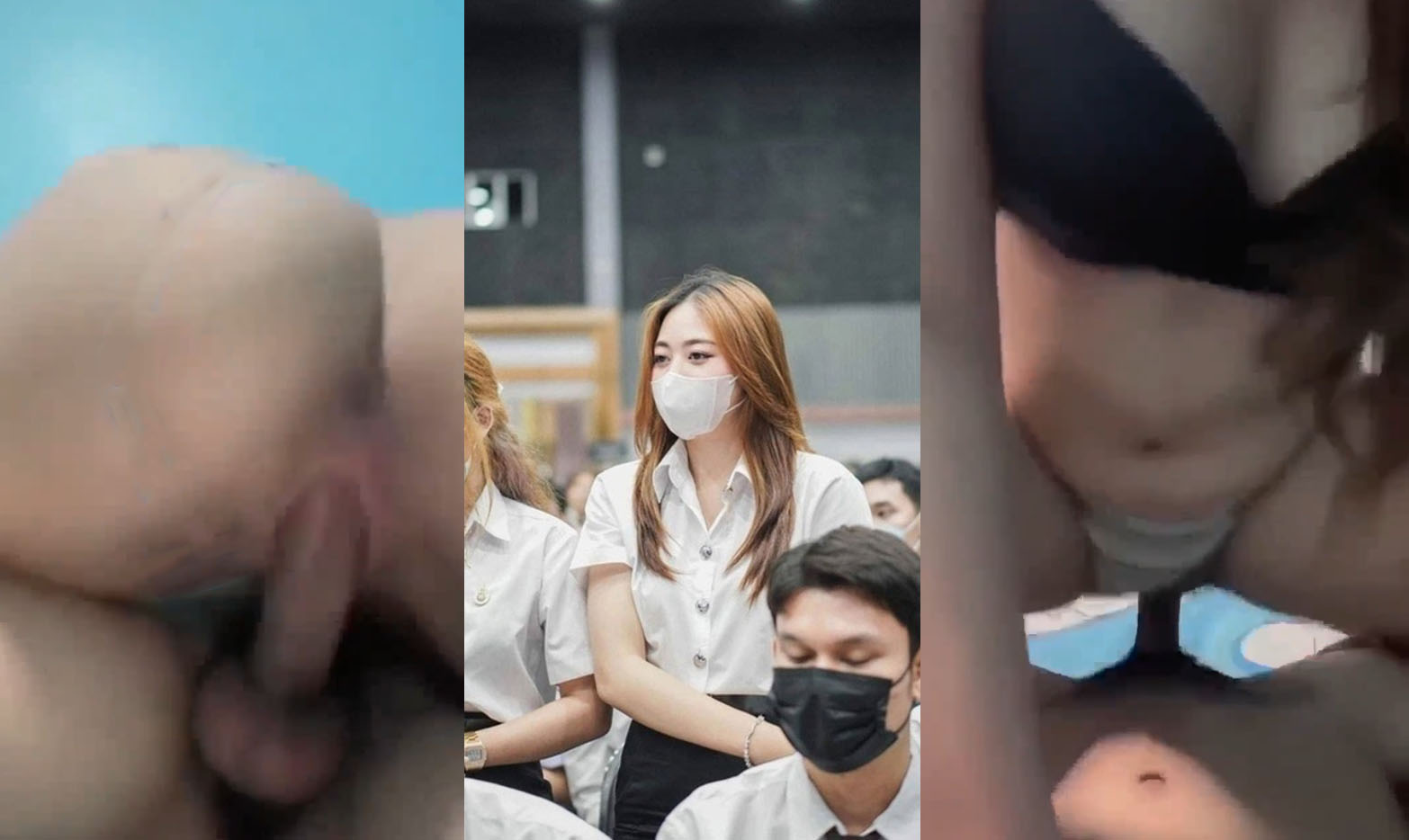 คลิปหลุดน้องปาล์ม สาวนักศึกษาไทย โดนผัวจับถ่ายคลิปเย็ดนมใหญ่น่าเย็ดมาก โดนเย็ดสดแตกในหีสวยน่าเลียจริงๆ อมชมพูน่าแหกหีแล้วเอาควยสอดเย็ด