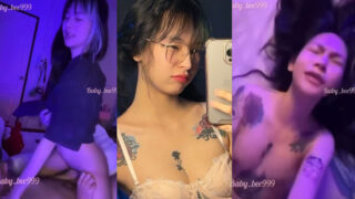 คลิปหลุดน้อง baby_bee999 มาใหม่ดาวทวิตกำลังดัง สาวสักลายหีสวยโดนผัวจับถ่ายคลิปตอนเย็ดสดหี น้องเสียวมากจนร้องครางลั่นห้อง