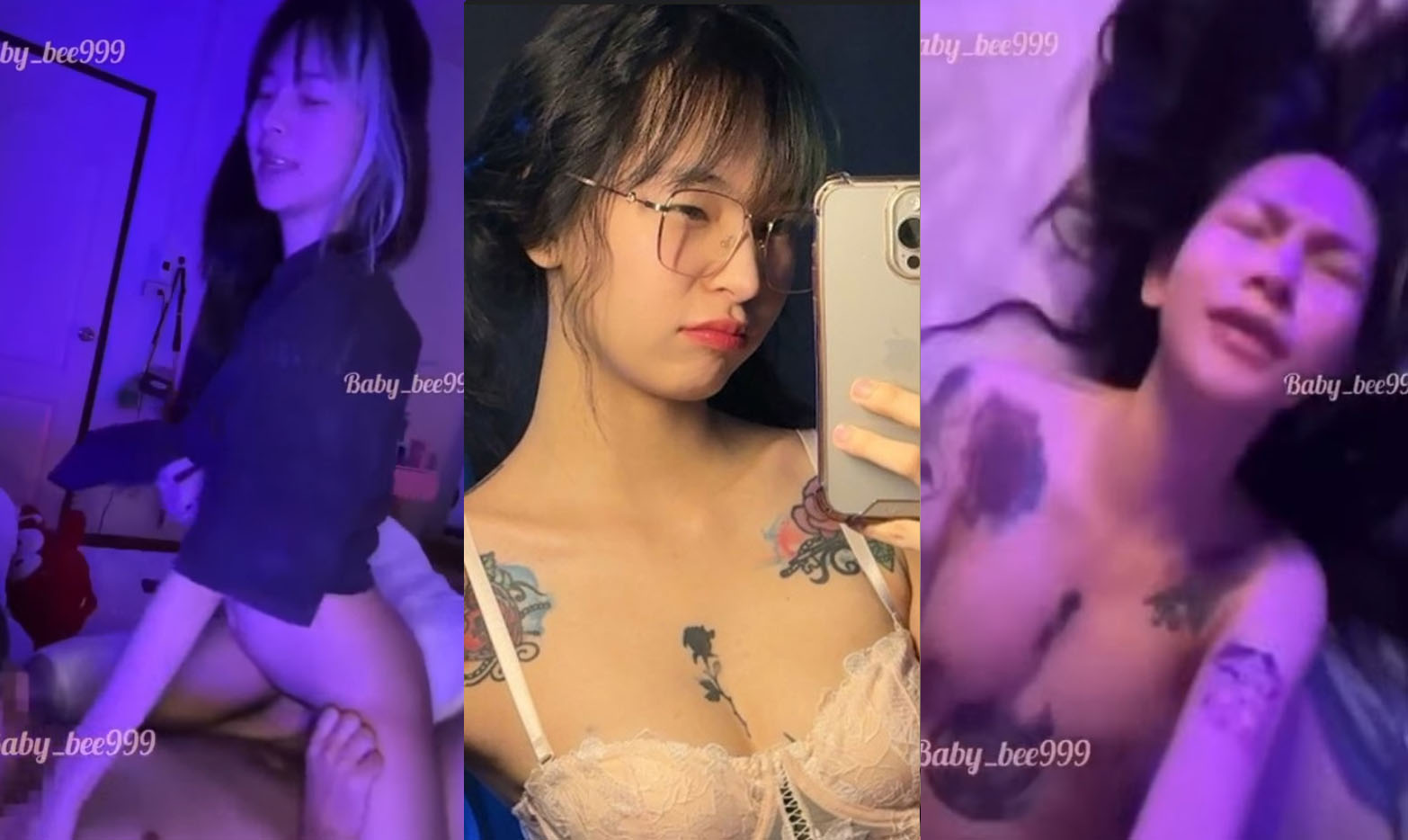 คลิปหลุดน้อง baby_bee999 มาใหม่ดาวทวิตกำลังดัง สาวสักลายหีสวยโดนผัวจับถ่ายคลิปตอนเย็ดสดหี น้องเสียวมากจนร้องครางลั่นห้อง